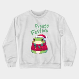 Froggy Festive Christmas Frog Crewneck Sweatshirt